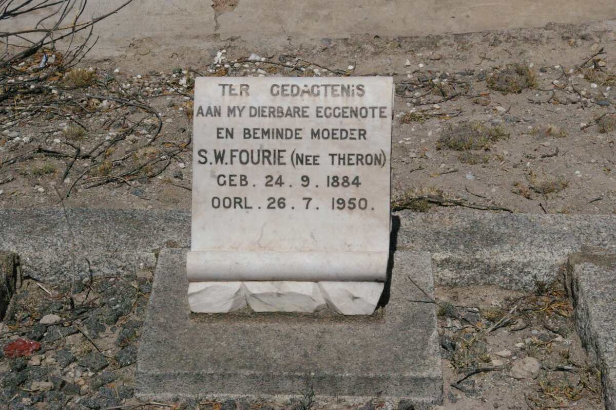 FOURIE S.W. nee THERON 1884-1950