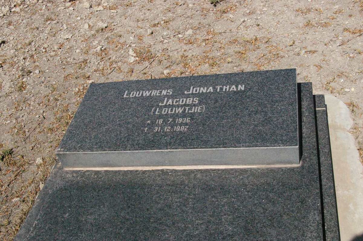 JACOBS  Louwrens Jonathan 1936-1992