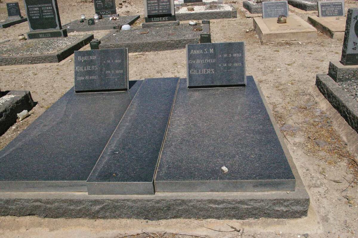 CILLIERS Barend 1891-1958 &amp; Anna S.M. BEYLEVELD 1893-1975