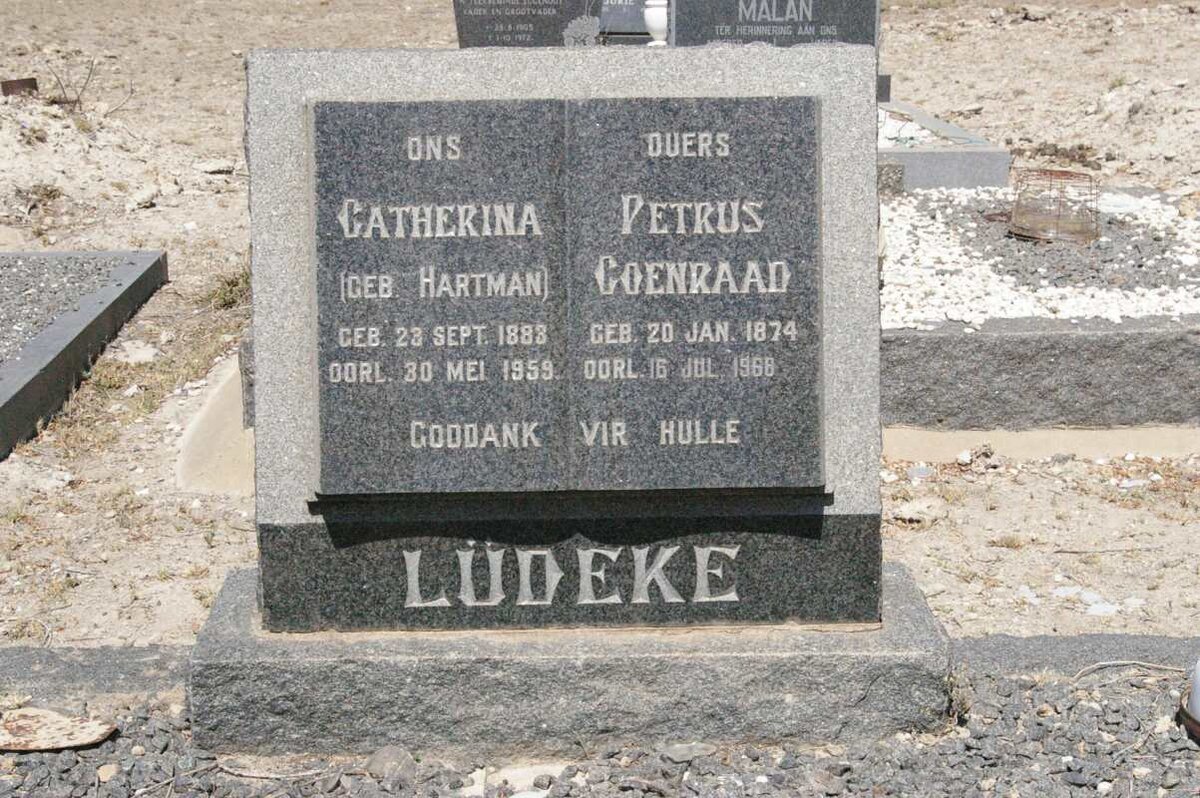 LUDEKE Petrus Coenraad 1874-1968 &amp; Catherina HARTMAN 1883-1959