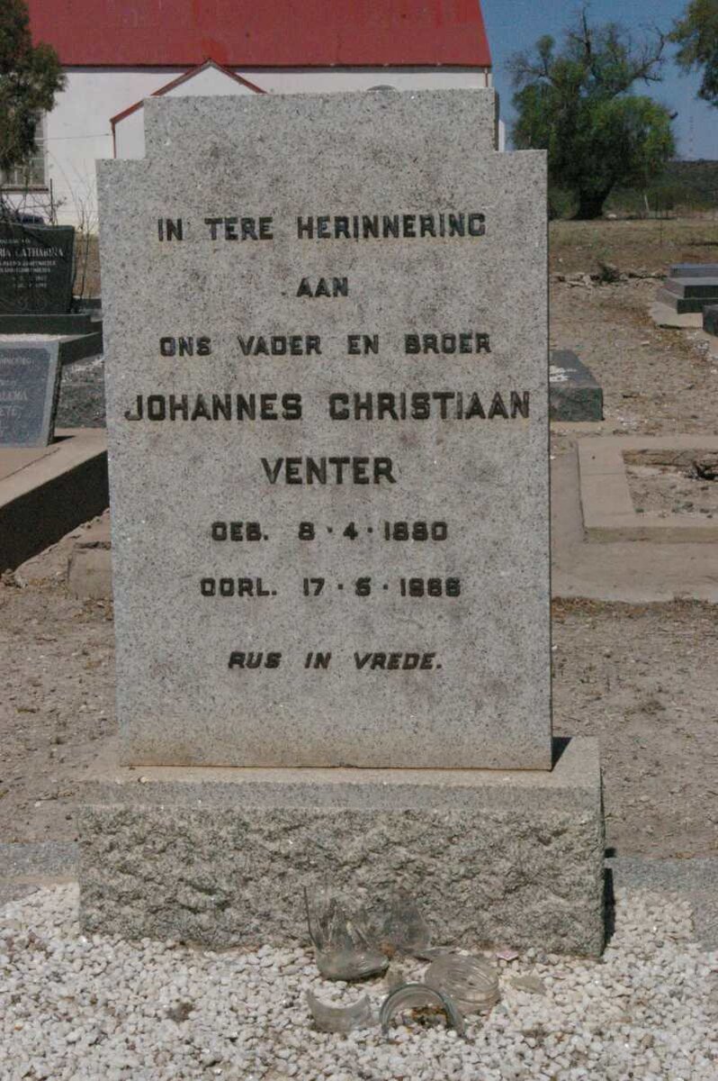 VENTER Johannes Christiaan 1880-1966
