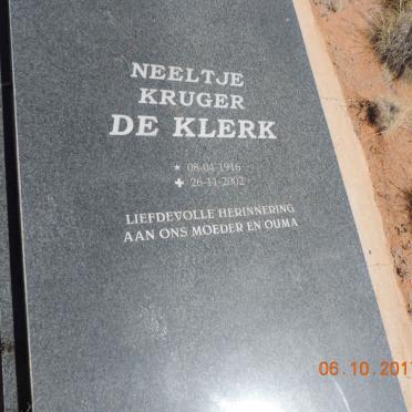 KLERK Neeltje Kruger, de 1916-2002