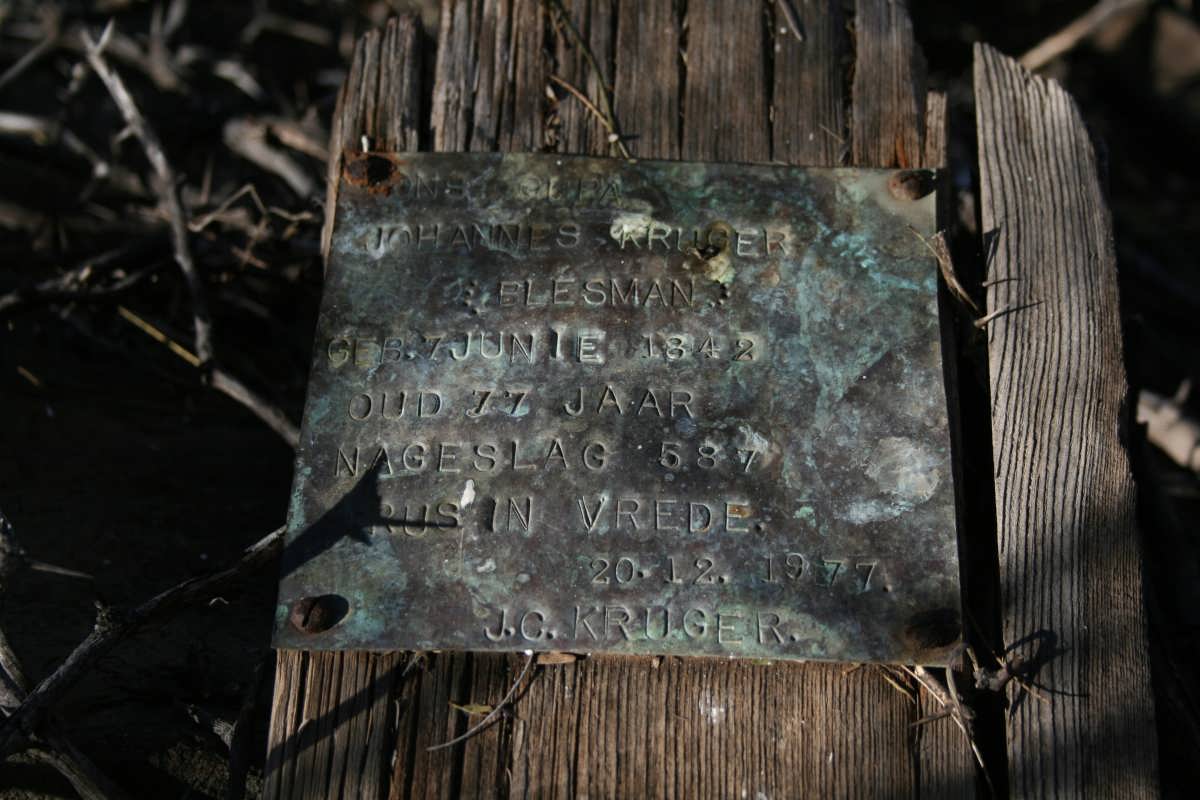 BLESMAN Johannes Kruger -1842