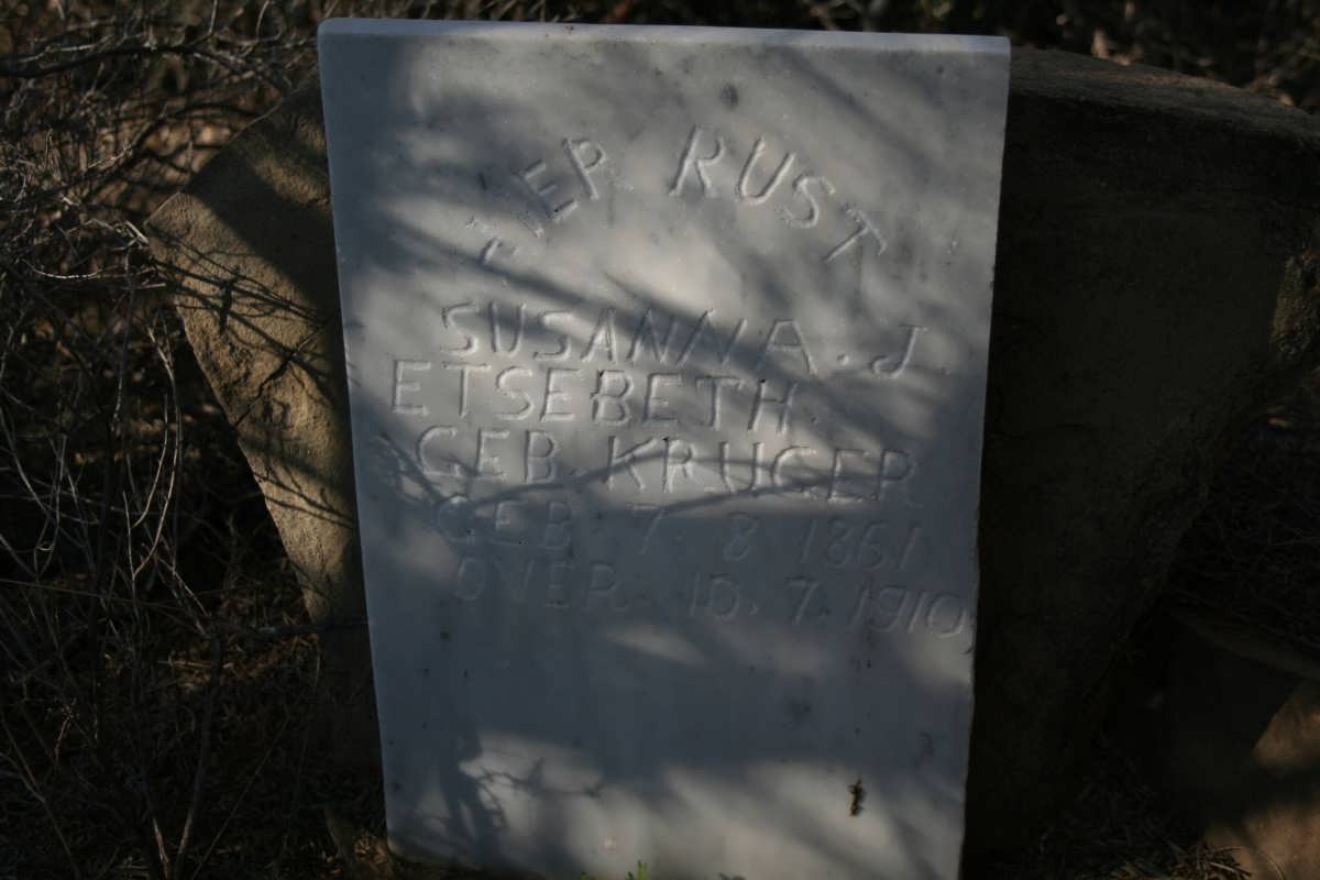 ETSEBETH Susanna J. nee KRUGER 1861-1910