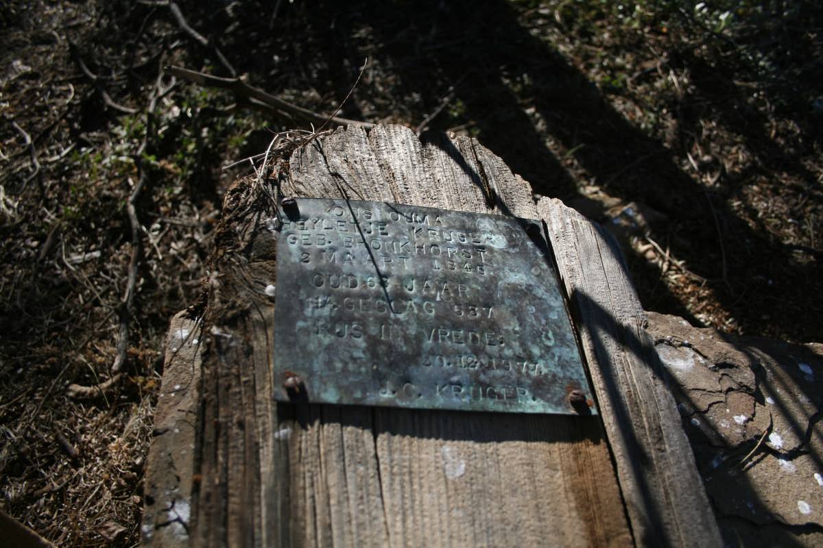 KRUGER Heyletje nee BRONKHORST -1845