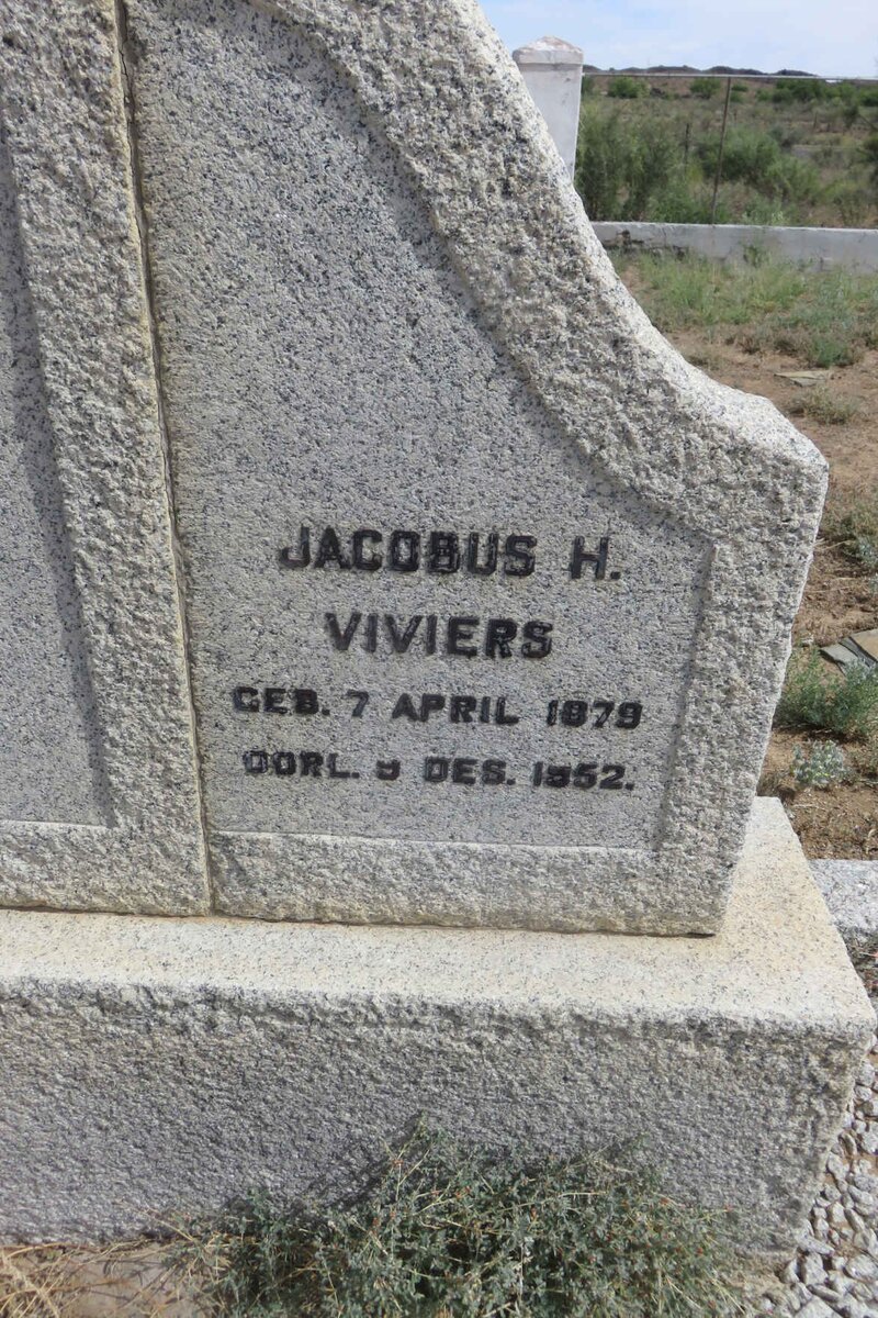 VERMEULEN Floris A. 1865-1907 :: VIVIERS Jacobus H. 1879-1952 &amp; Elizabeth H. VAN WYK formerly VERMEULEN 1876-1963