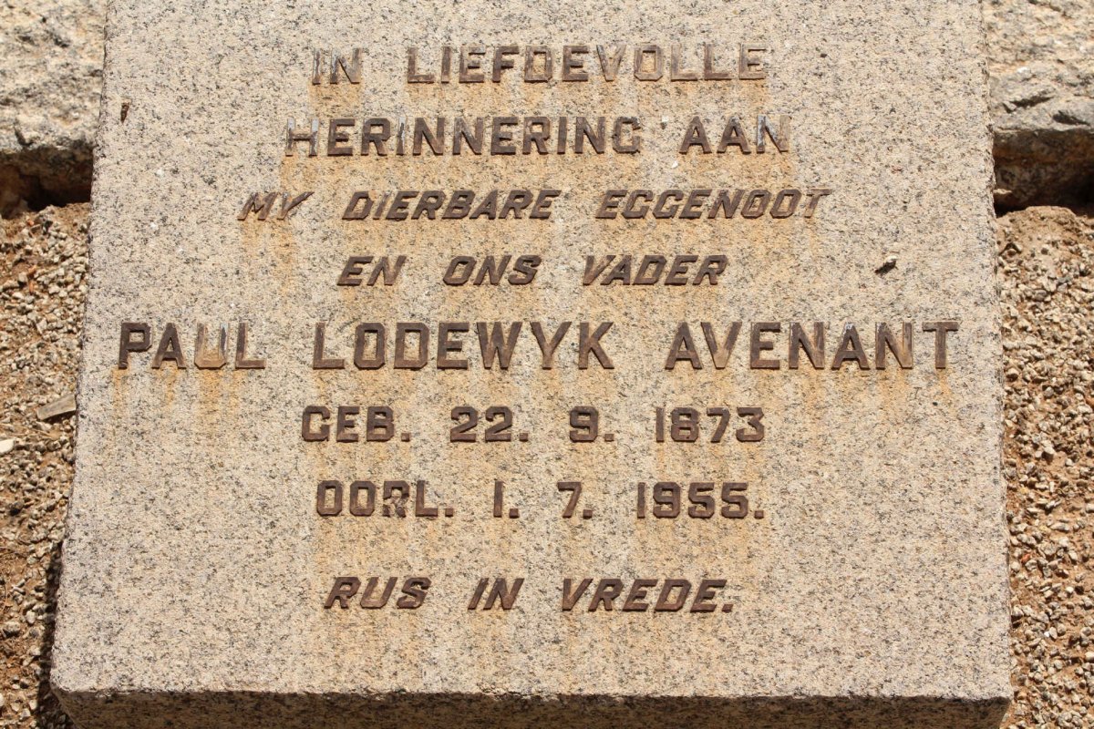 AVENANT Paul Lodewyk 1873-1955