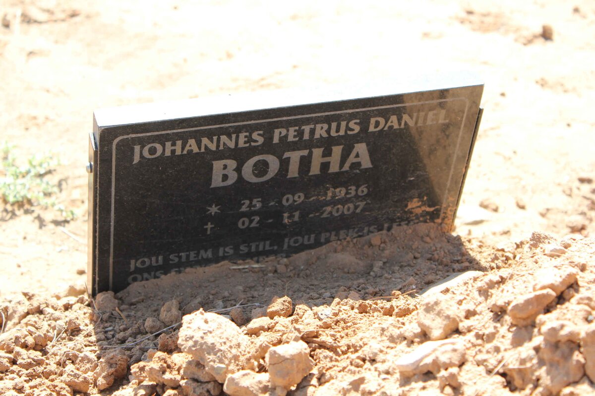 BOTHA Johannes Petrus Daniel 1936-2007