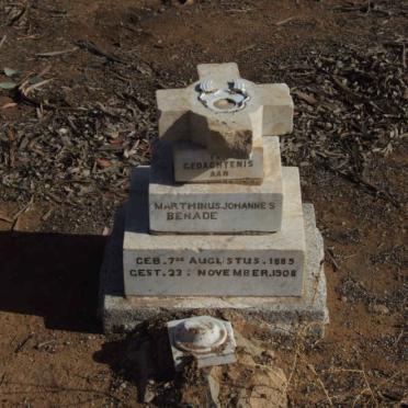 BENADE Marthinus Johannes 1885-1908