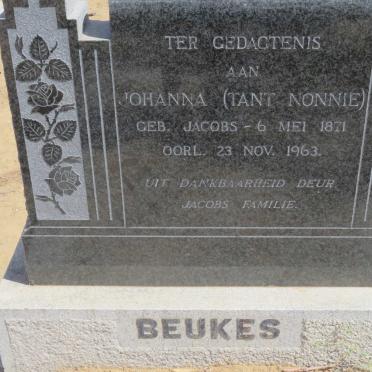 BEUKES Johanna nee JACOBS 1871-1963