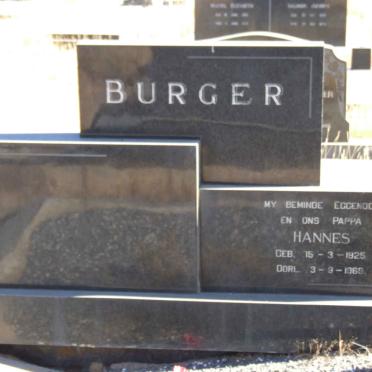 BURGER Hannes 1925-1968