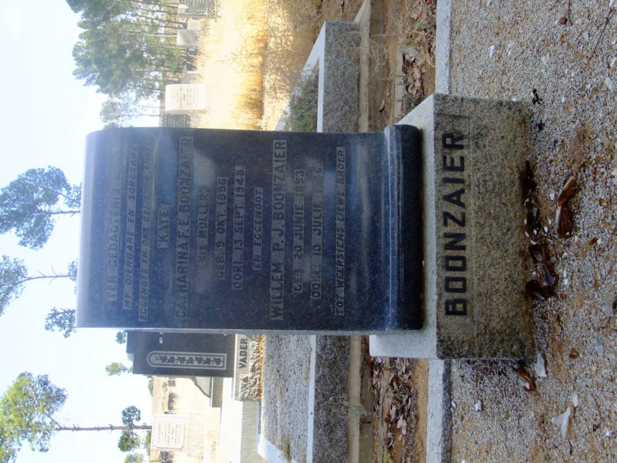 BOONZAAIER Willem P.J.  1893-1956 &amp; Catharina F.E. MOLLER 1896-1948