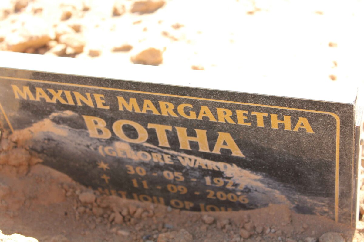 BOTHA Maxine Margaretha 1927-2006