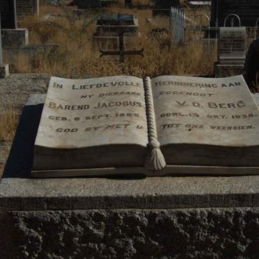 BERG Barend Jacobus, v.d. 18?5-1938