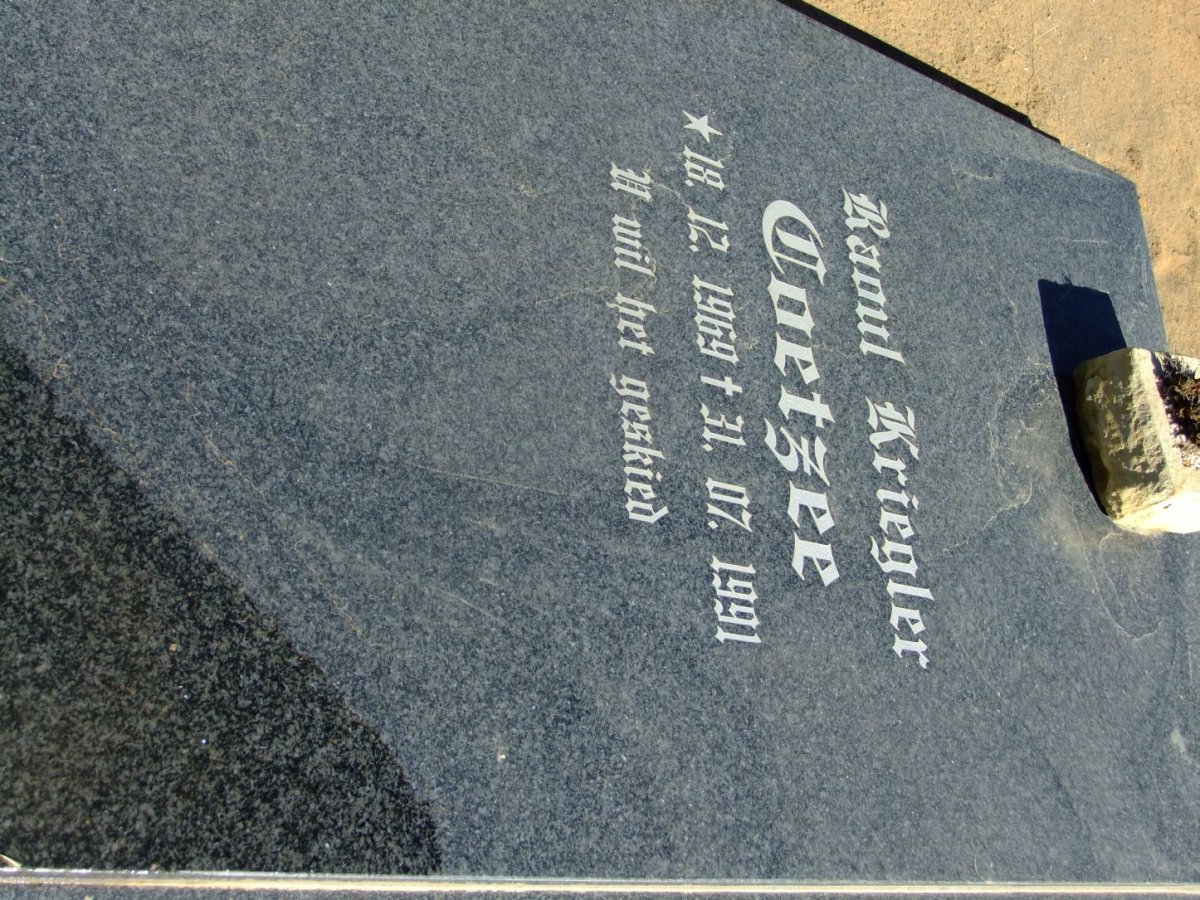 COETZEE Raoul Kriegler 1969-1991