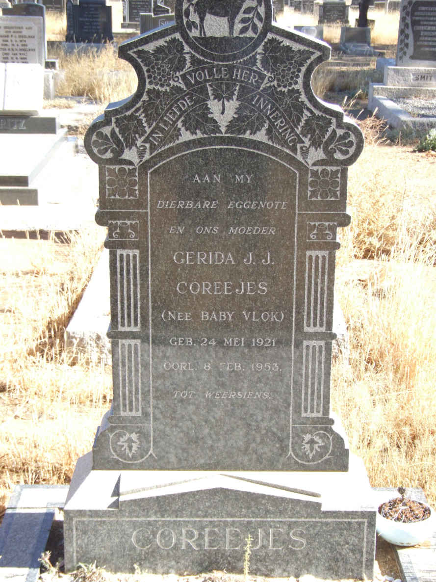 COREEJES Gerida J.J. nee VLOK 1921-1953