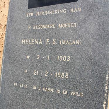 DUCKWORTH Helena F.S. nee MALAN 1903-1988