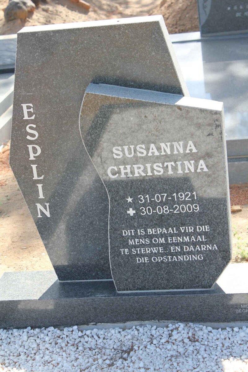 ESPLIN Susanna Christina 1921-2009