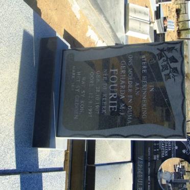 FOURIE Gerharda M.J. nee DE KLERK 1907-1997