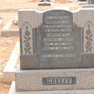 GREEFF Chrisstoffel Lodewyk 1888-1946