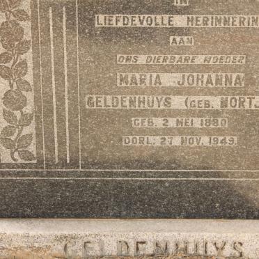 GELDENHUYS Maria Johanna nee NORTJE 1880-1949