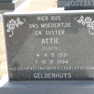 GELDENHUYS Attie nee CLOETE 1931-1994