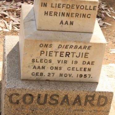 GOUSAARD Pietertjie 1957-1957