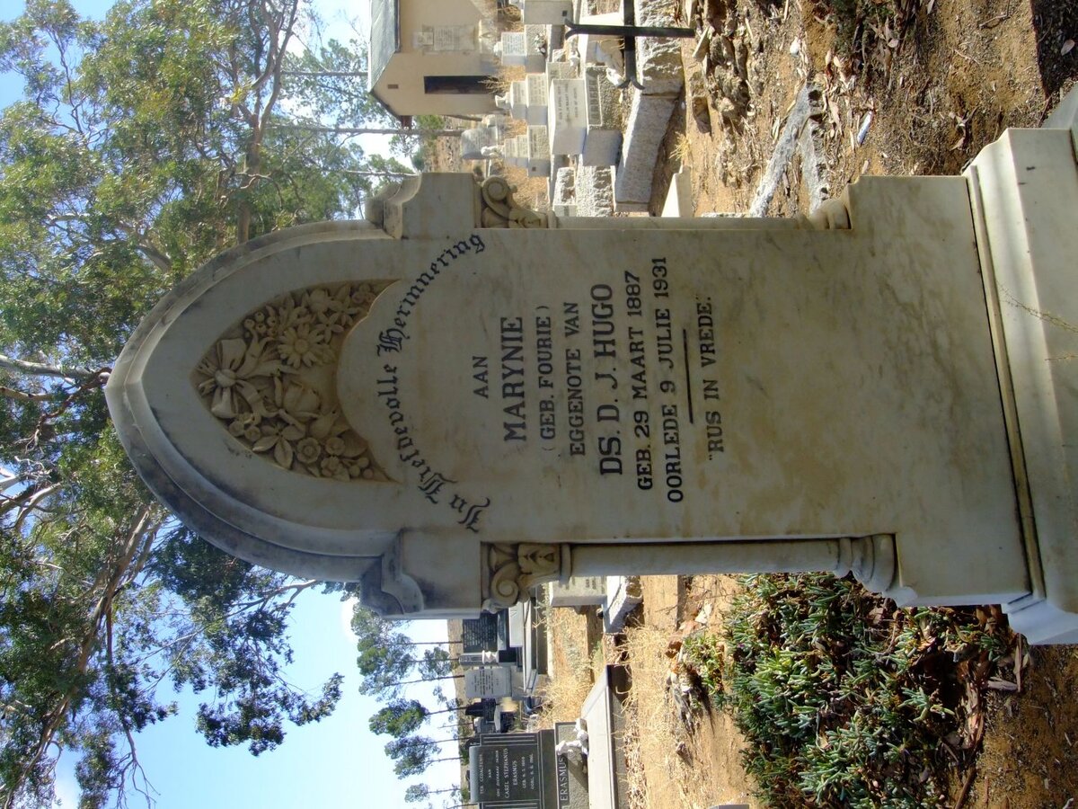 HUGO Marynie nee FOURIE 1887-1931