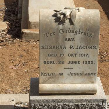 JACOBS Susanna P. 1917-1929