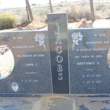 JACOBS Marthinus D. 1913-1993 &amp; Anna E. HAASBROEK 1926-