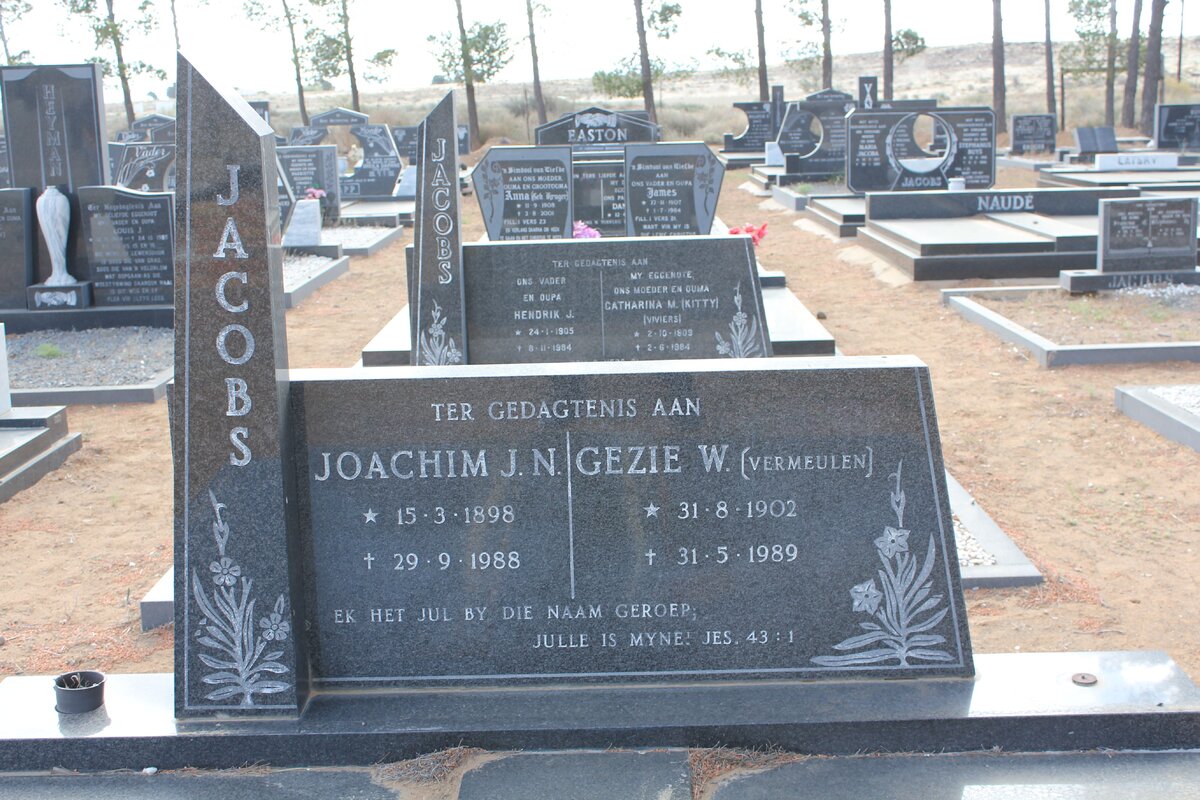 JACOBS Joachim J.N. 1898-1988 &amp; Gezie W. VERMEULEN 1902-1989