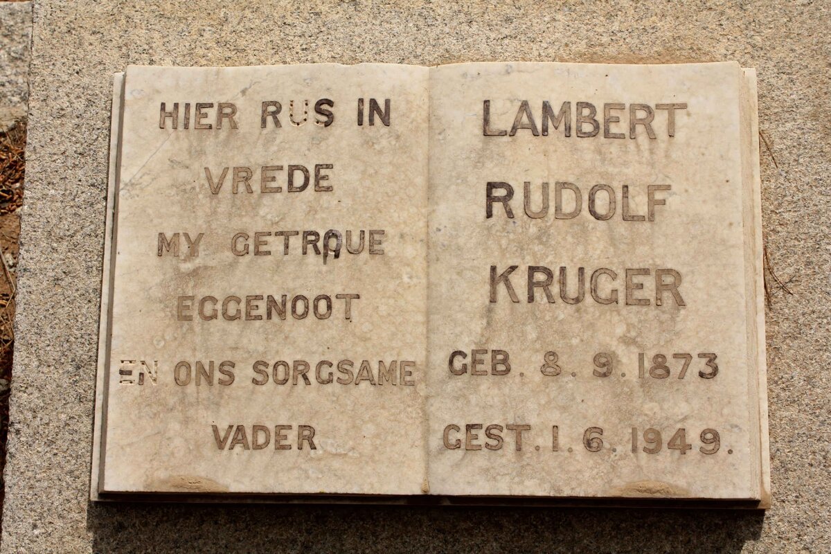 KRUGER Lambert Rudolf 1873-1949