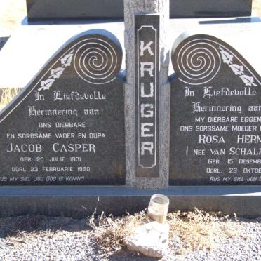 KRUGER Jacob Casper 1901-1990 &amp; Rosa Hermina VAN SCHALKWYK 1897-1970