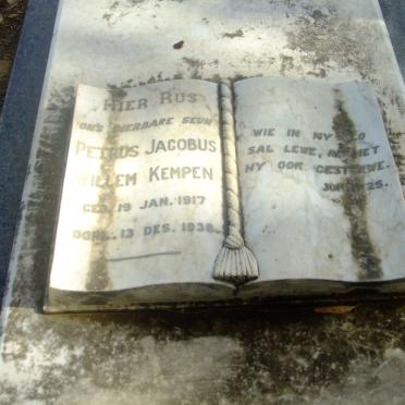 KEMPEN Petrus Jacobus Willem 1917-1938