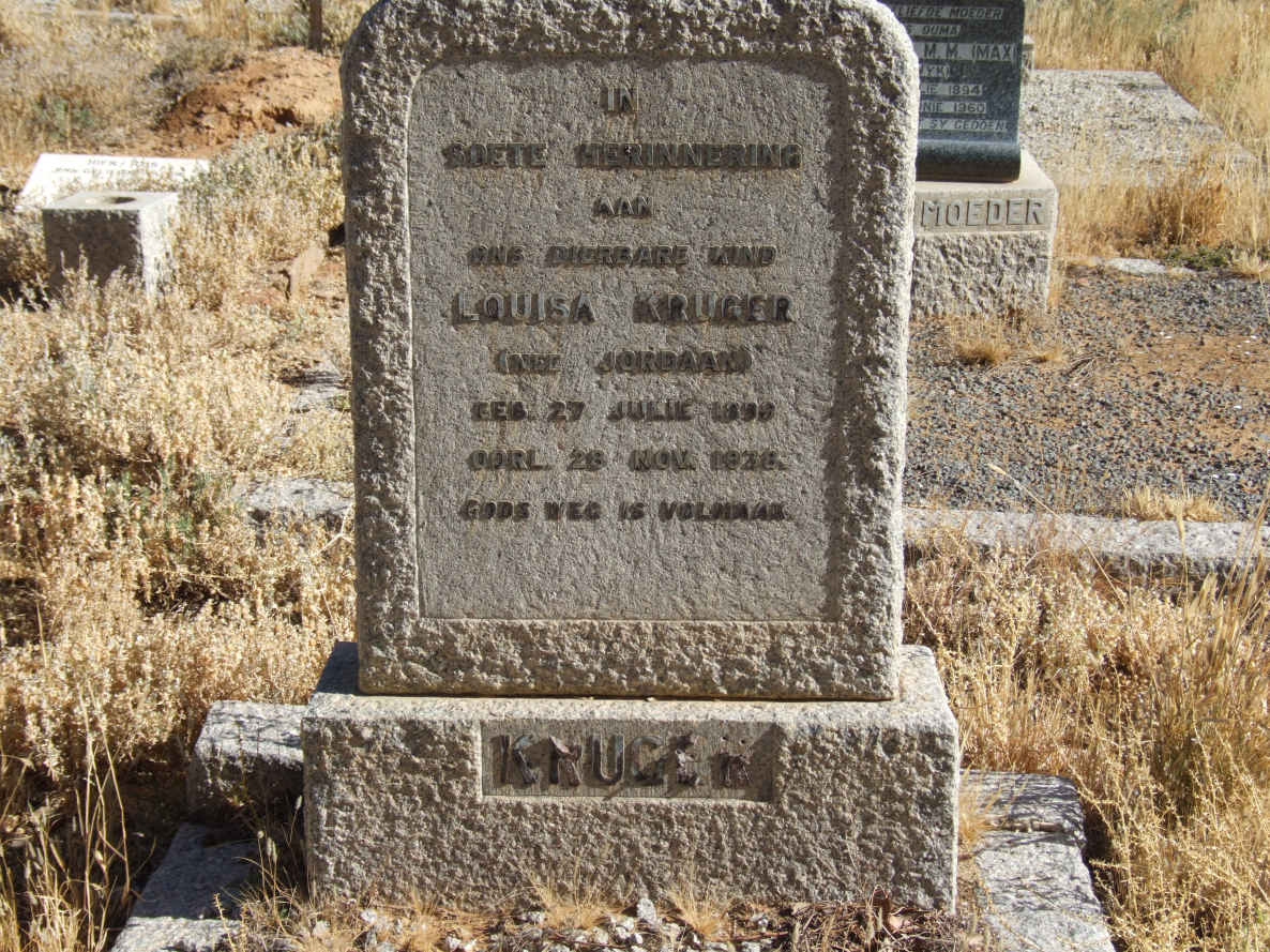 KRUGER Louisa nee JORDAAN 1899-1938