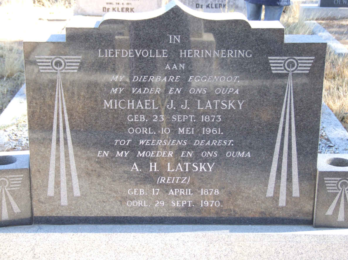 LATSKY Michael J.J. 1873-1961 &amp; A.H. REITZ 1878-1970