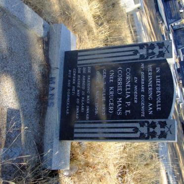 MANS Cornelia P.E. nee KRUGER 1923-1958