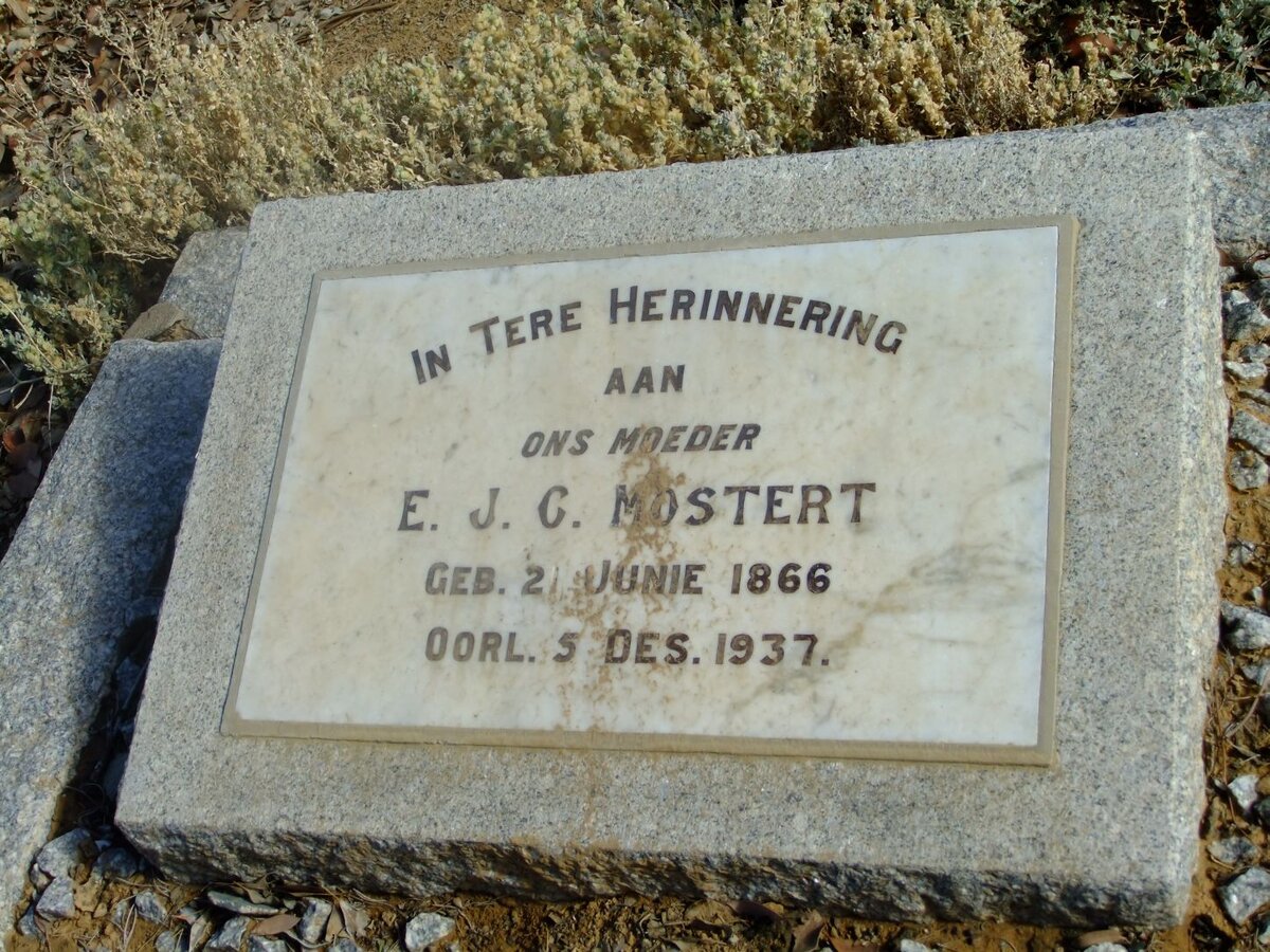 MOSTERT E.J.C. 1866-1937