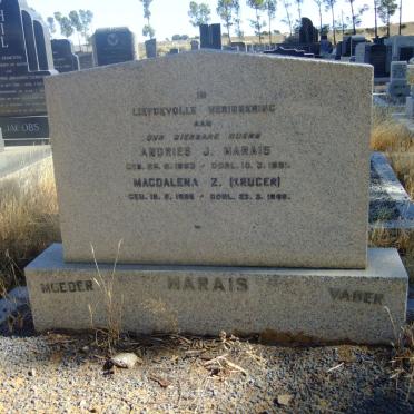 MARAIS Andries J. 1883-1961 &amp; Magdalena Z. KRUGER 1886-1968