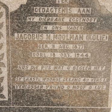 MOOLMAN Jacobus N. 1877-1944