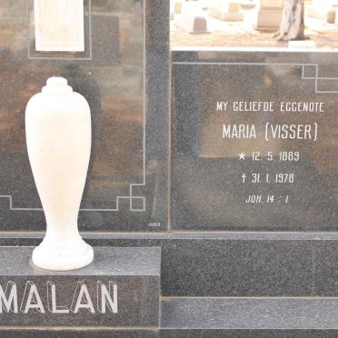 MALAN Daniel P. 1890-1981 &amp; Maria VISSER 1889-1978