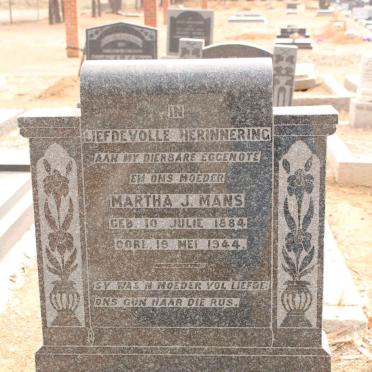 MANS Martha J. 1884-1944