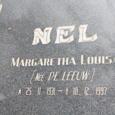 NEL Margaretha Louisa nee DE LEEUW 1931-1997