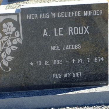 ROUX A., le nee JACOBS 1892-1974