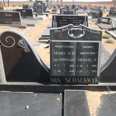 SCHALKWYK Michael J., van 1895-1975 &amp; Maria J.H. VERMEULEN 1896-1978