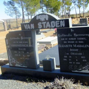 STADEN Johannes Nicolaas, van 1914-1993 &amp; Elizabeth Magdalena GOUSSARD 1923-1978