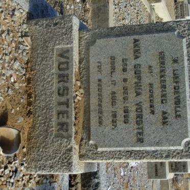 VORSTER Anna Sophia 1850-1937