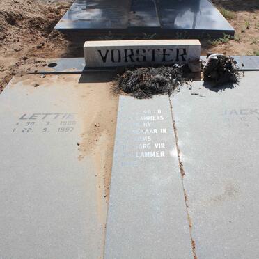VORSTER Jack 1906-1997 &amp; Lettie 1908-1997