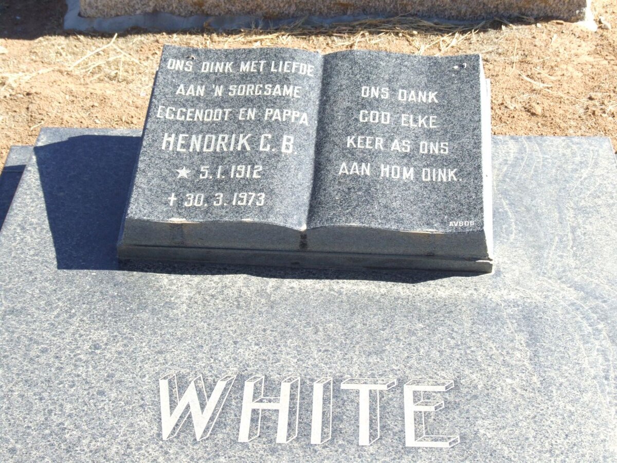 WHITE Hendrik G.B. 1912-1973