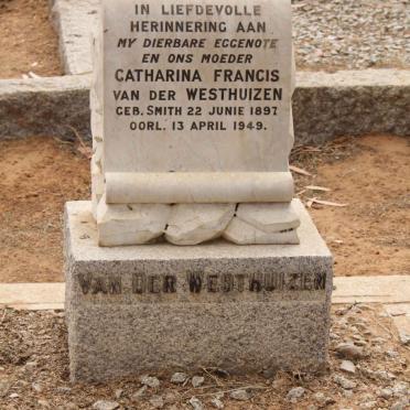 WESTHUIZEN Catharina Francis, van der nee SMITH 1897-1949